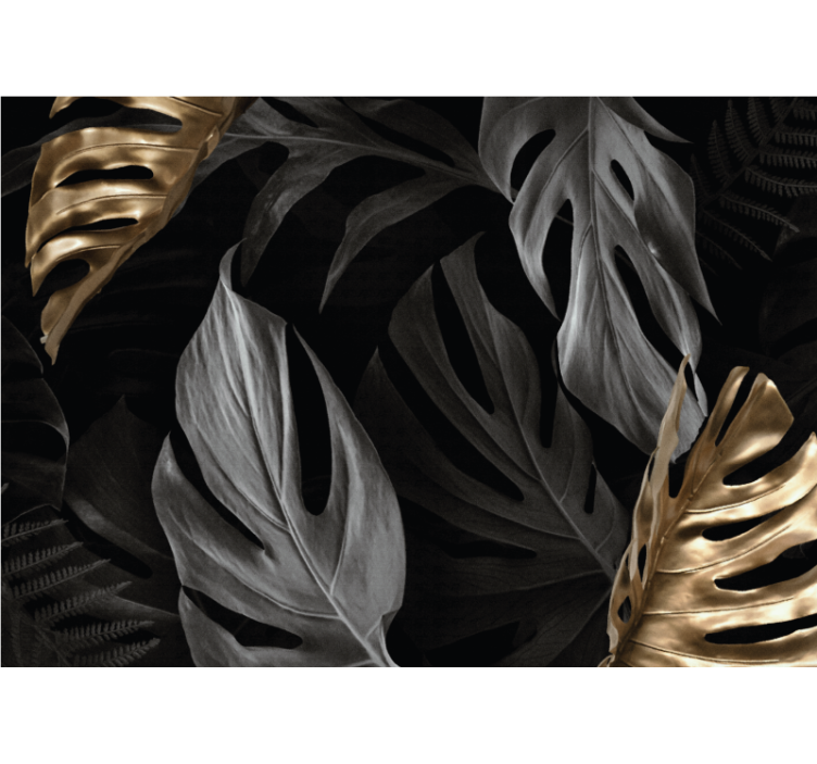 Mural de naturaleza conceptos de hojas tropicales - TenVinilo