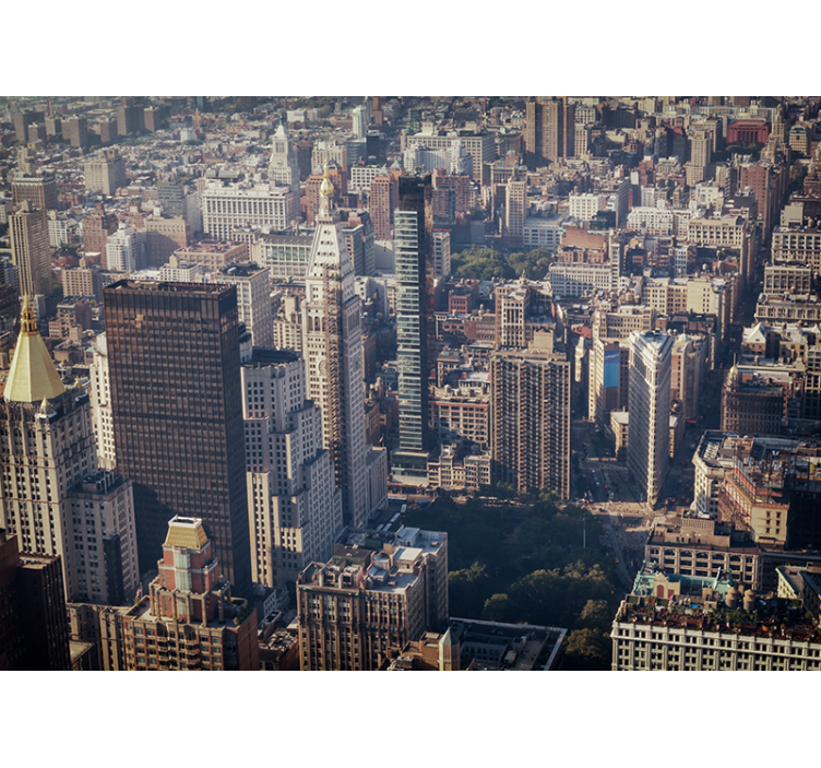 Mural ciudad vista urbana - TenVinilo