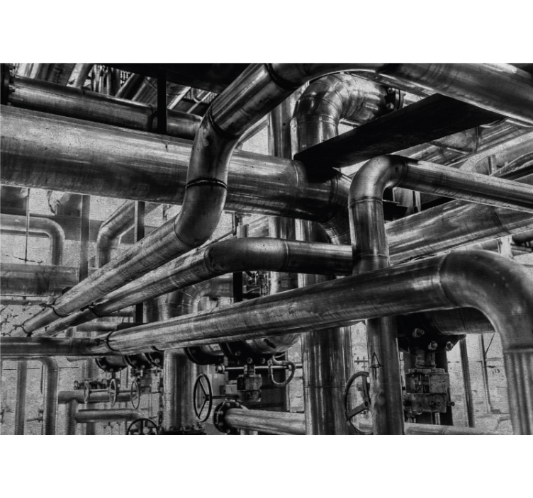 Mural de textura tubos industriales - TenVinilo