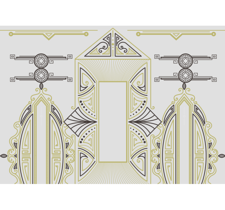 Mural de arte elegancia geométrica - TenVinilo