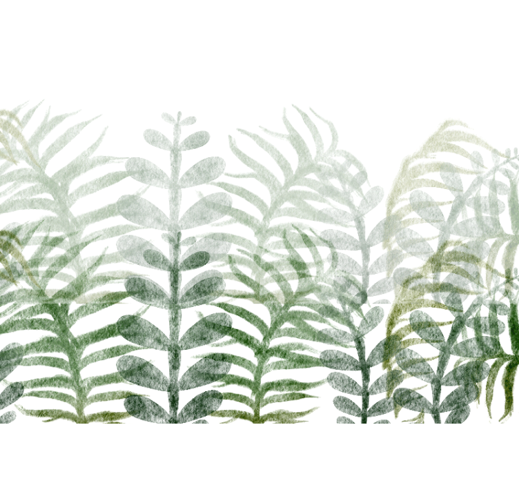 Mural de naturaleza patrón de follaje - TenVinilo