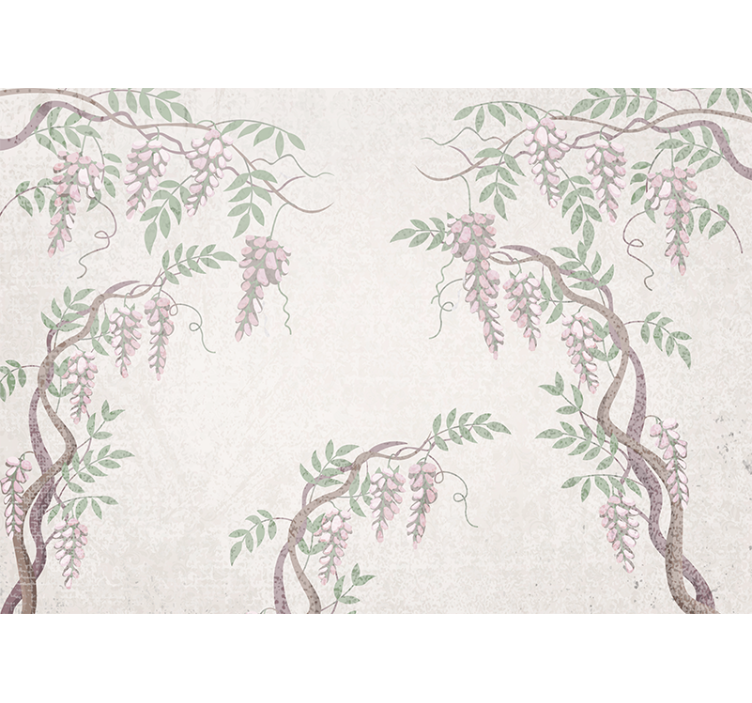 Mural para salón Flor de glicina - TenVinilo