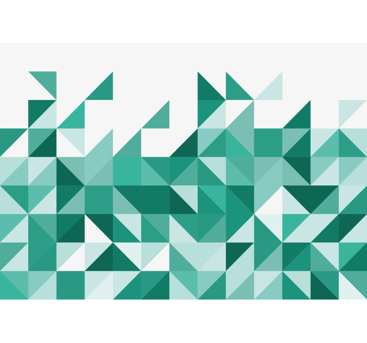 Mural abstracto patrón de triángulos geométricos - TenVinilo