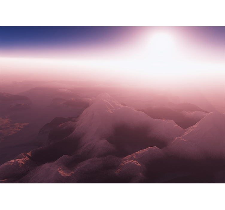 Mural de montañas cima de montaña serena - TenVinilo