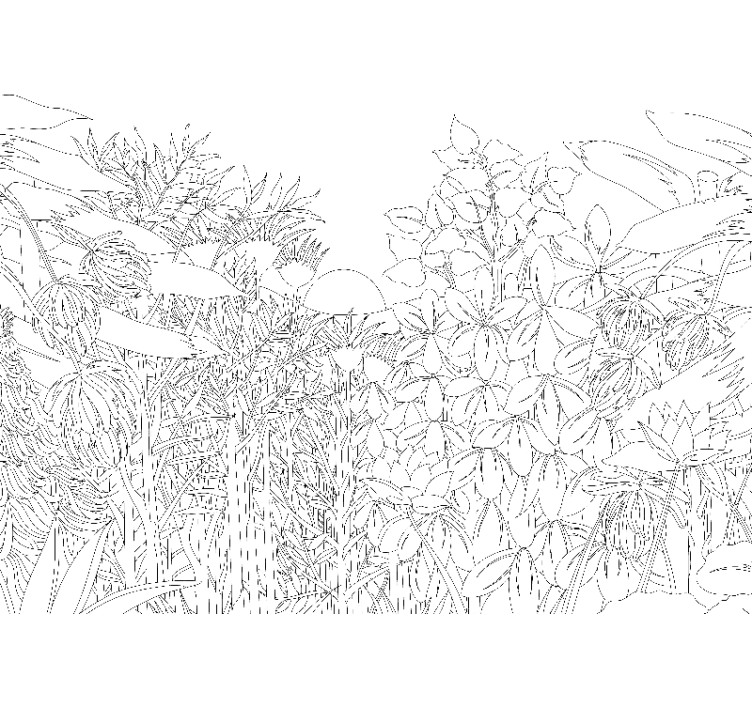 Mural de flores patrón natural floral - TenVinilo