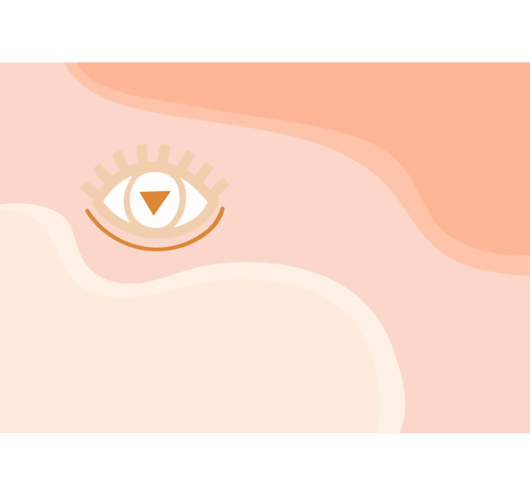 Mural abstracto diseño de ojo estilizado - TenVinilo