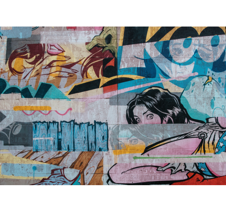 Fotomural arte urbano Grafitis coloridos originales - TenVinilo