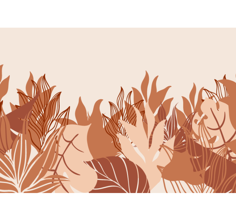 Papel mural terracota paisaje tropical - TenVinilo