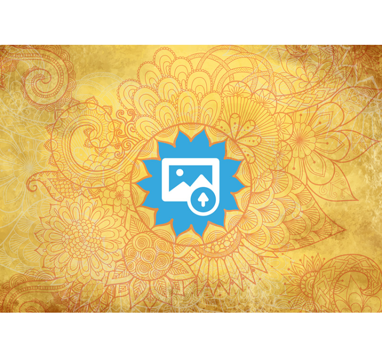 Fotomural mandala amarillo personalizable - TenVinilo