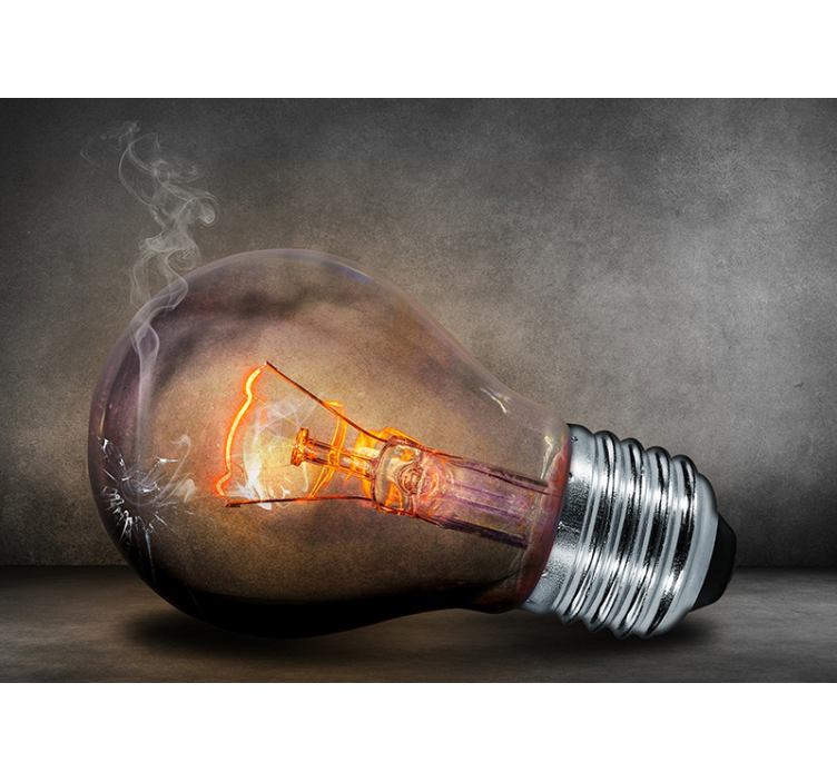 Fotomural 3D iluminación destrozada - TenVinilo