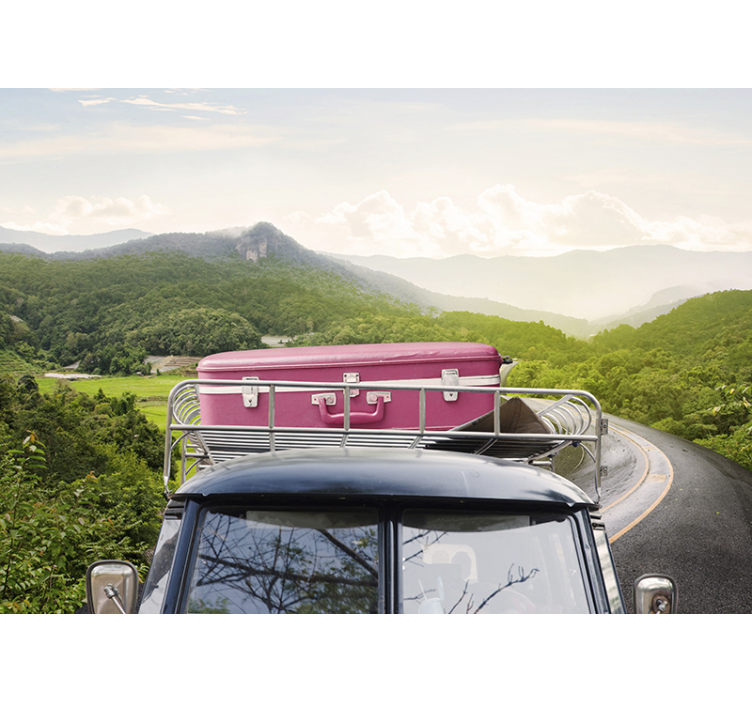 Fotomural naturaleza coche estilo vintage - TenVinilo