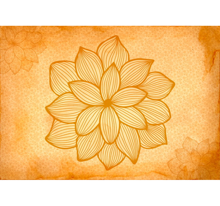 Mural para salón gran motivo floral - TenVinilo