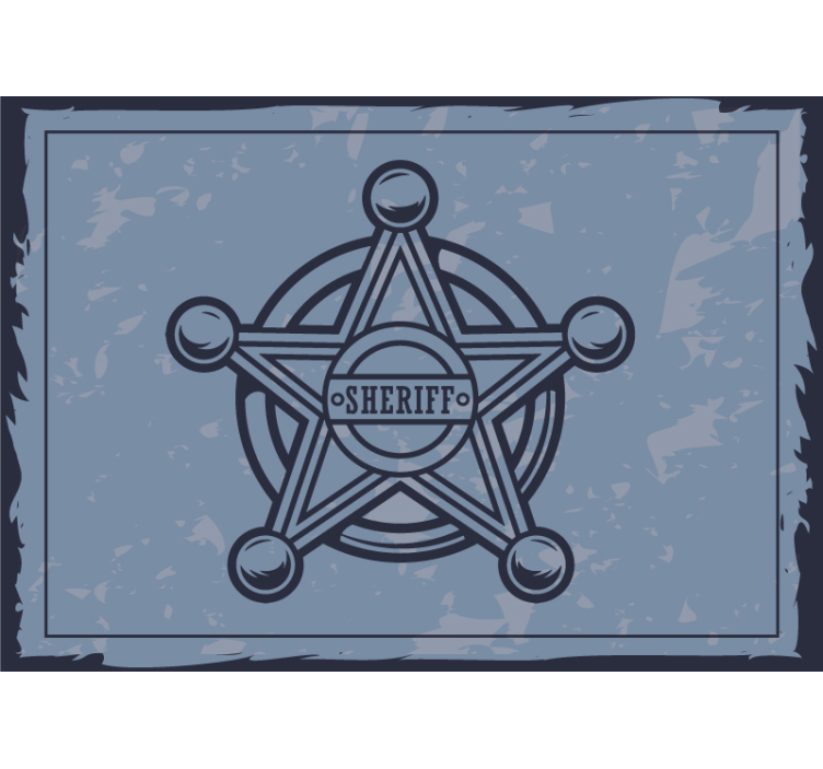 Mural de gente set de insignias de sheriff - TenVinilo