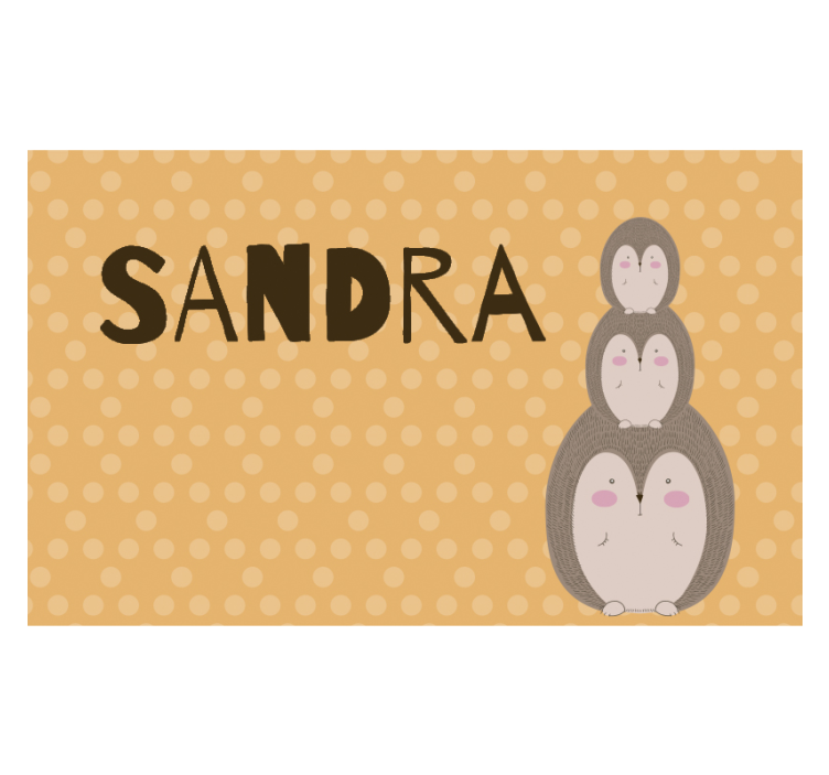 Mural infantil lindos erizos apilados - TenVinilo