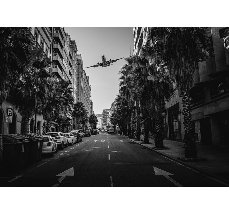 Mural ciudad vista aérea urbana - TenVinilo