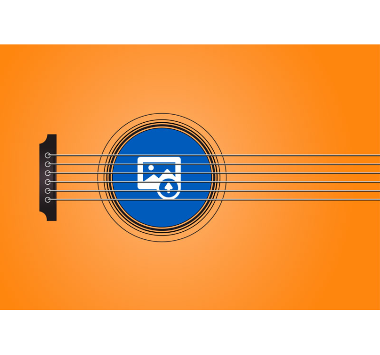 Mural de música celebración de silueta de guitarra - TenVinilo