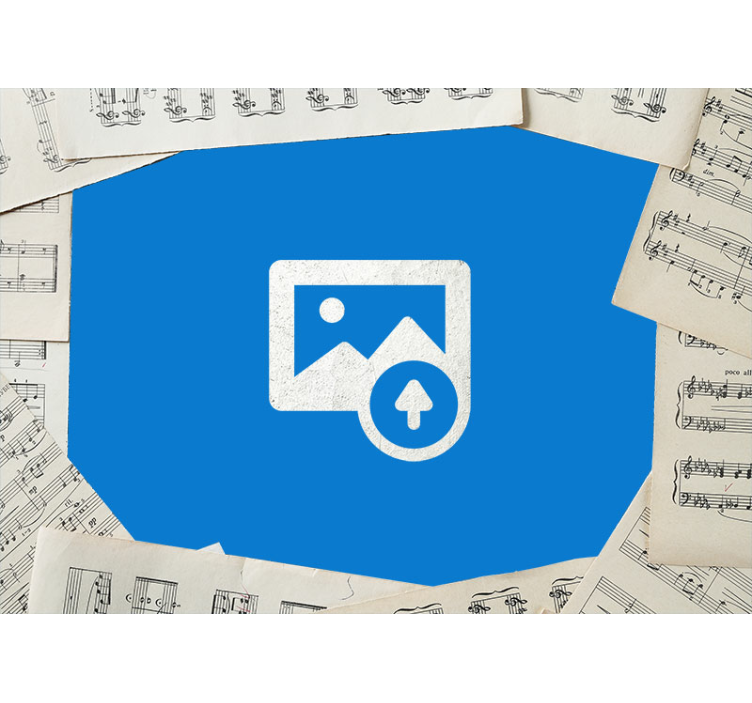 Mural juvenil guitarra y partituras - TenVinilo