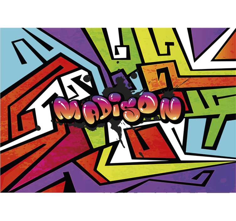 Mural graffiti arte urbano audaz - TenVinilo