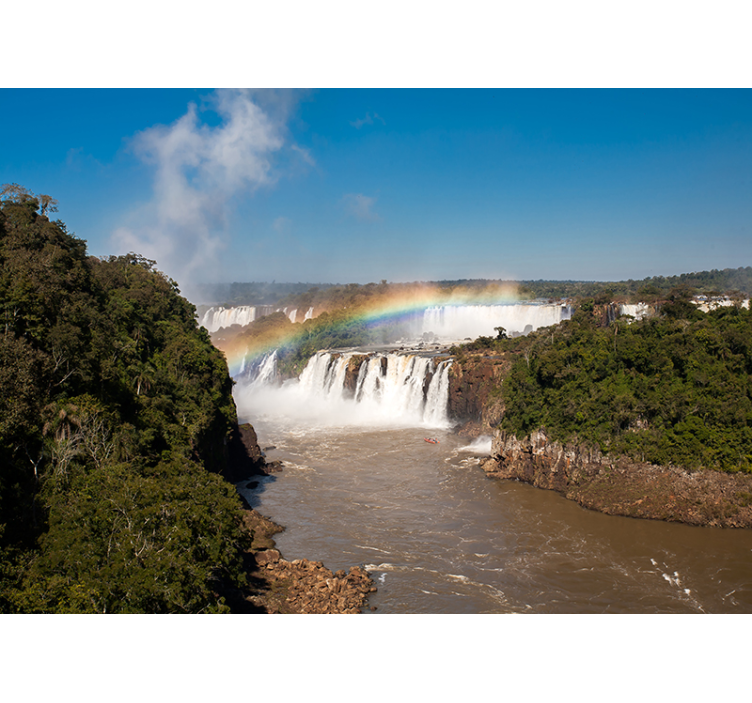 Mural de montañas arcoíris de las cataratas del iguazú - TenVinilo