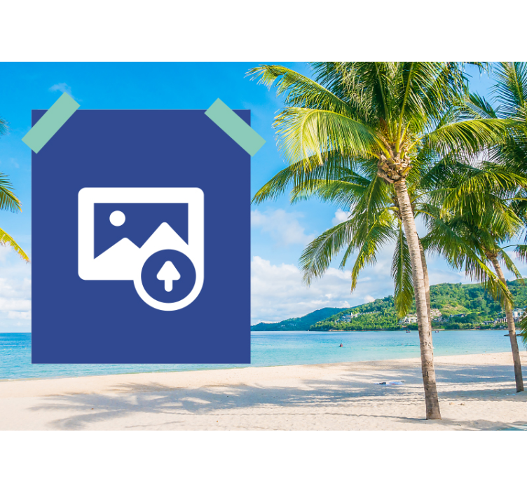 Mural de amor momento en la playa para parejas - TenVinilo