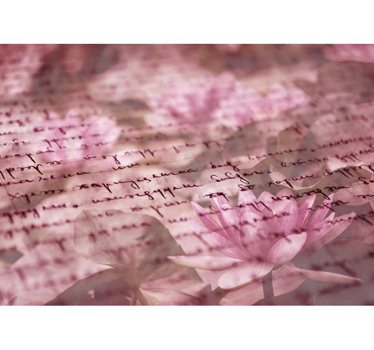 Mural de flores delicada escritura floral - TenVinilo