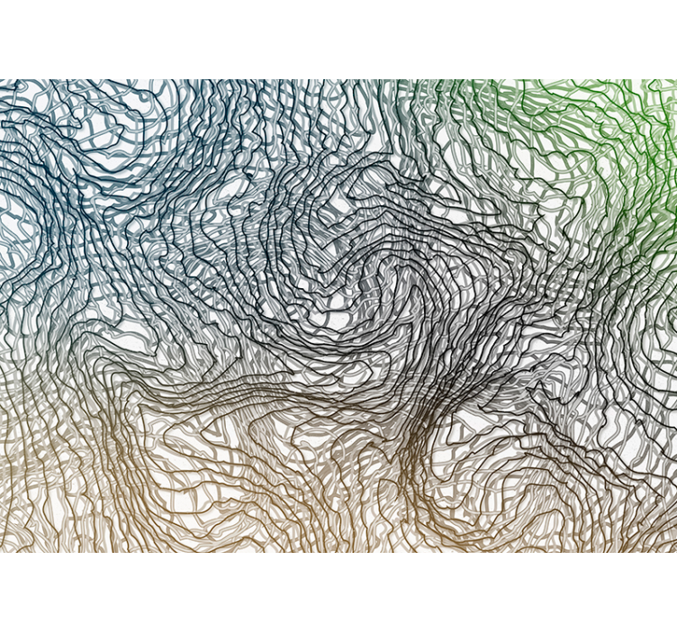 Mural de textura patrones de líneas orgánicas - TenVinilo