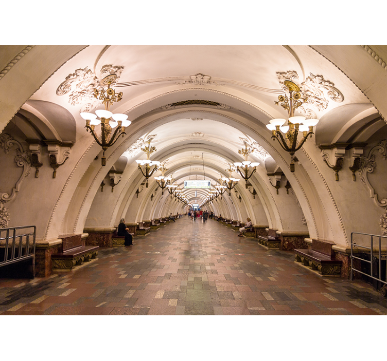 Mural ciudad gran pasaje subterráneo - TenVinilo