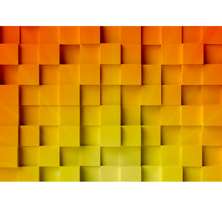 Mural de textura motivo cubo geométrico - TenVinilo