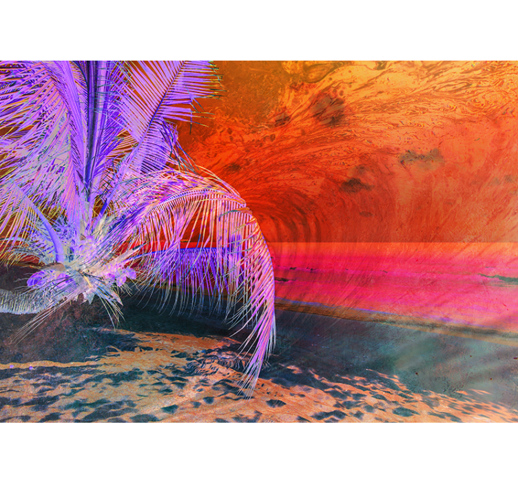 Mural de naturaleza escape a la playa tropical - TenVinilo