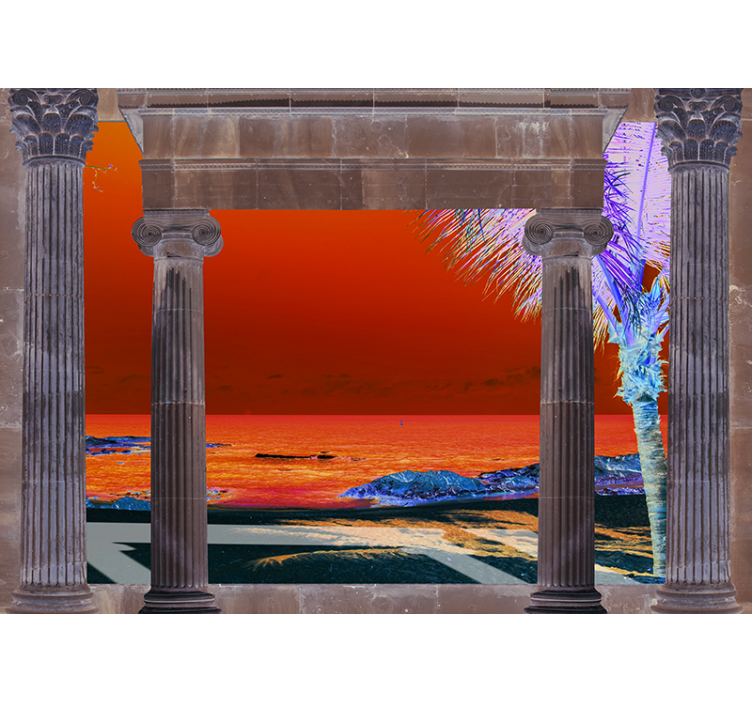 Fotomural naturaleza Vistas al mar de la costa caribe - TenVinilo