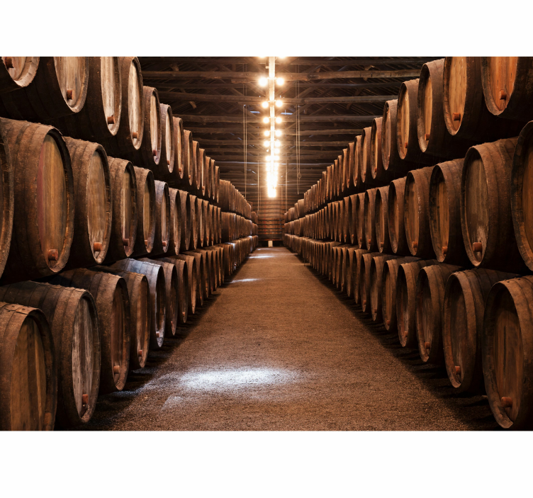 Papel pintado vintage 3D pasillo bodega - TenVinilo