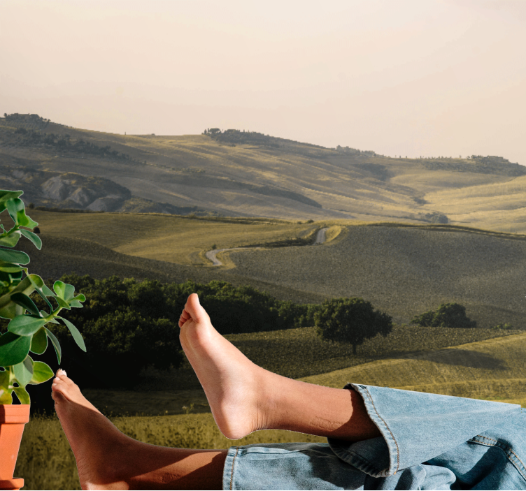 Fotomural naturaleza Campos de toscana paisaje - TenVinilo