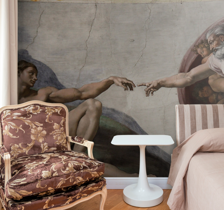 Mural arte clásico escena de la creación - TenVinilo