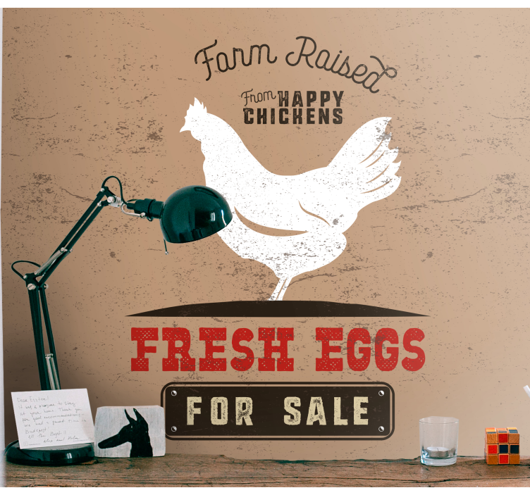 Mural de animales gallinas de granja frescas - TenVinilo