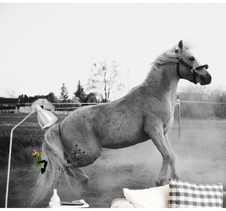 Mural de animales potro galopante - TenVinilo