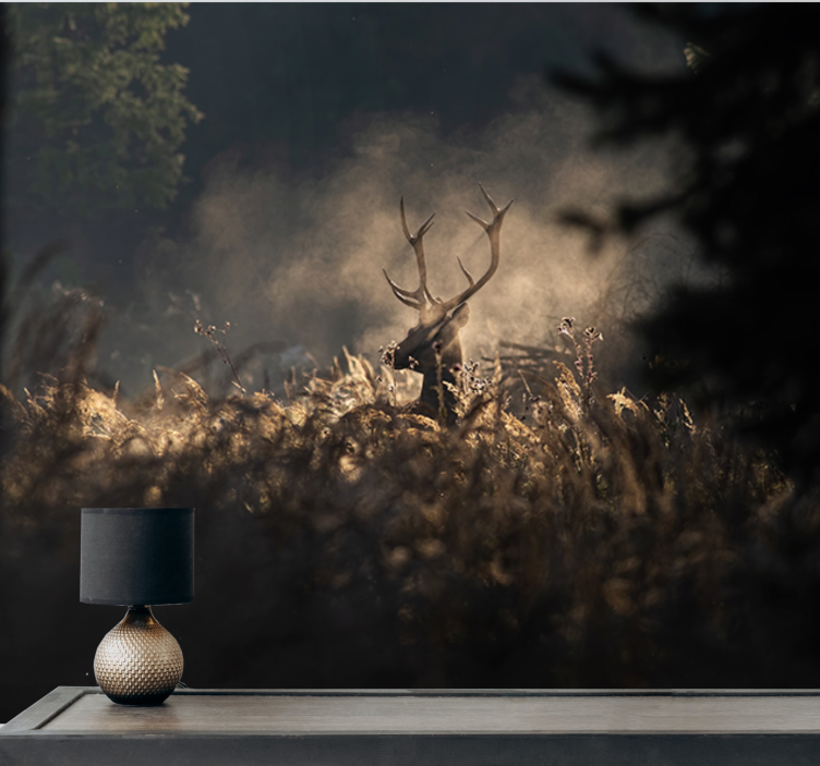 Mural de animales silueta de alce regal - TenVinilo