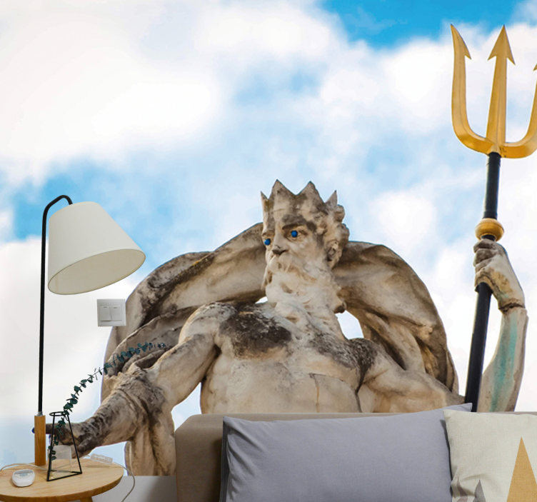 Mural de arte rey mítico del océano - TenVinilo