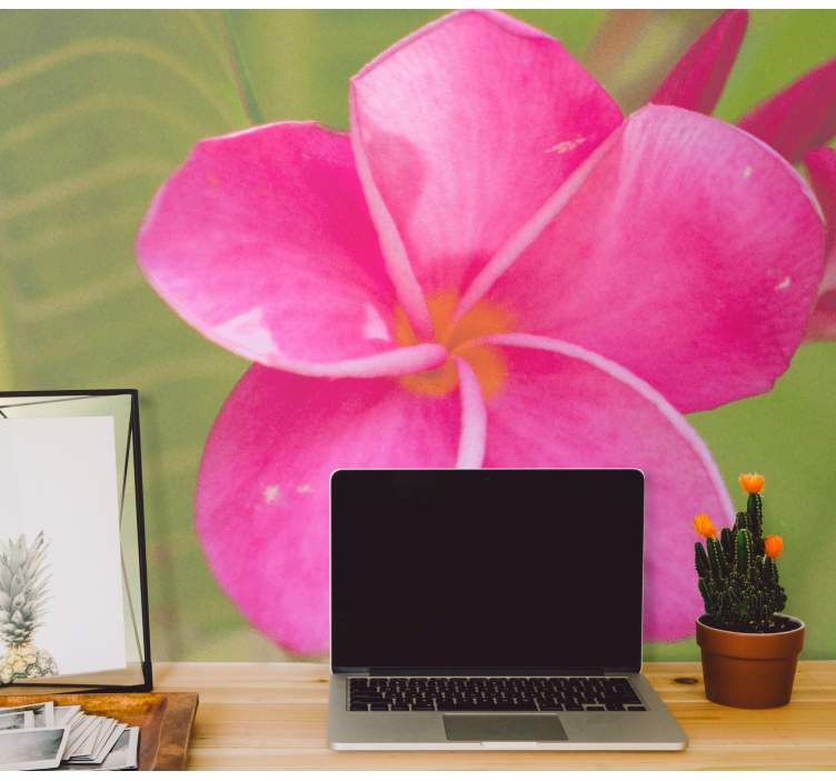 Mural de flores acento floral rosa - TenVinilo