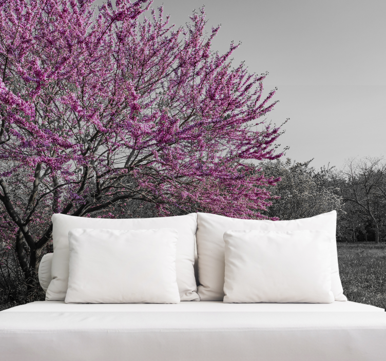 Mural de flores árbol de cerezo - TenVinilo