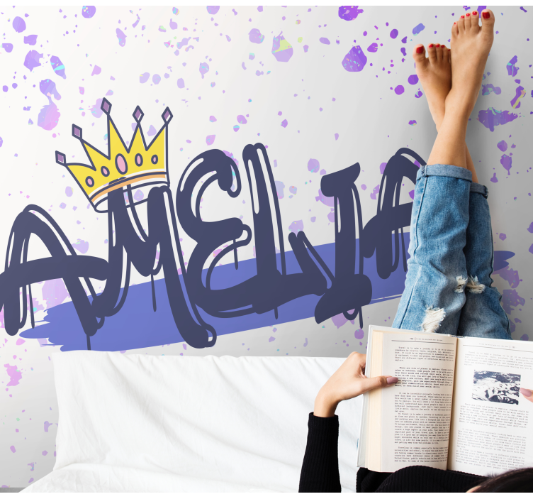 Mural de frases formación de nombre personalizado - TenVinilo