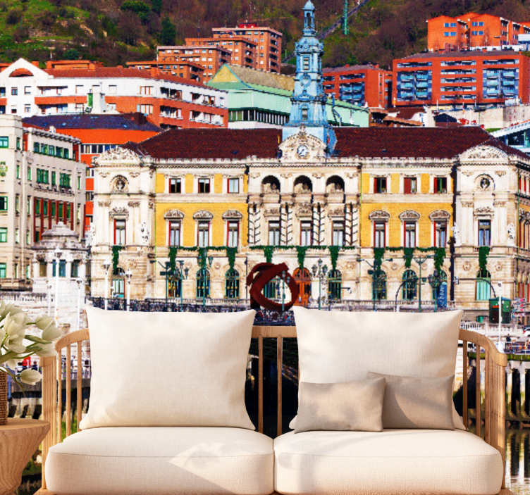Mural de madrid arquitectura histórica de bilbao - TenVinilo