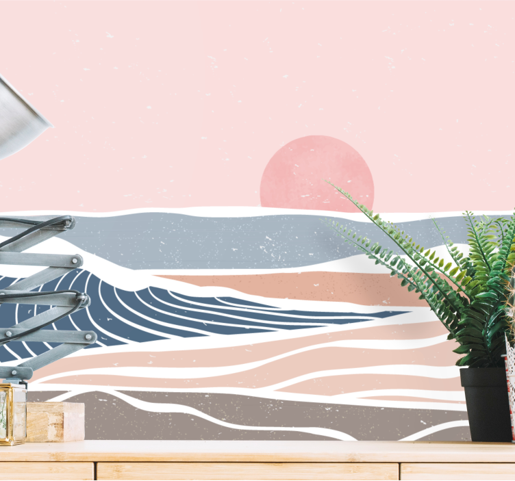 Mural de naturaleza escena costera sereno - TenVinilo