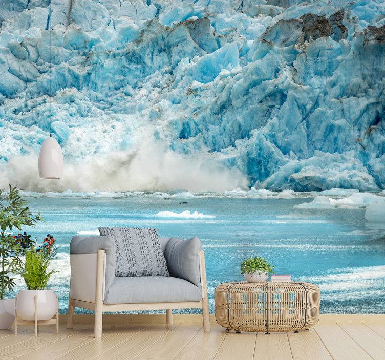 Mural de naturaleza panorama de hielo glacial - TenVinilo