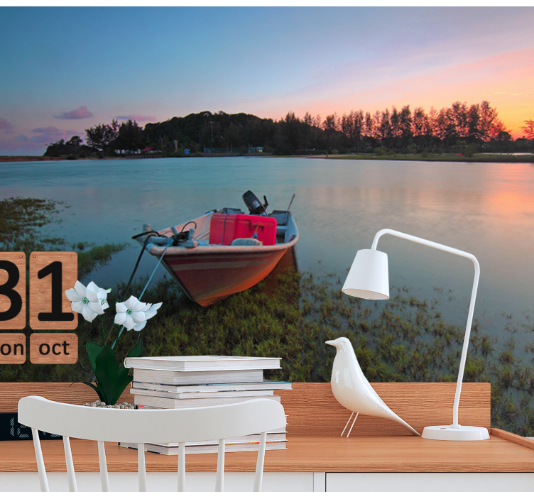 Mural de paisajes paisaje acuático sereno - TenVinilo