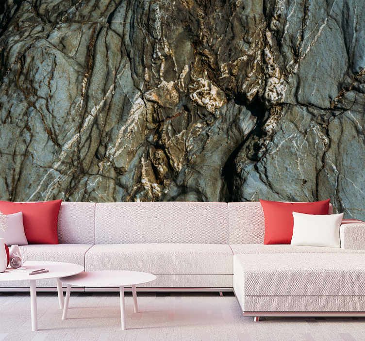 Mural de texturas superficie de piedra agrietada - TenVinilo