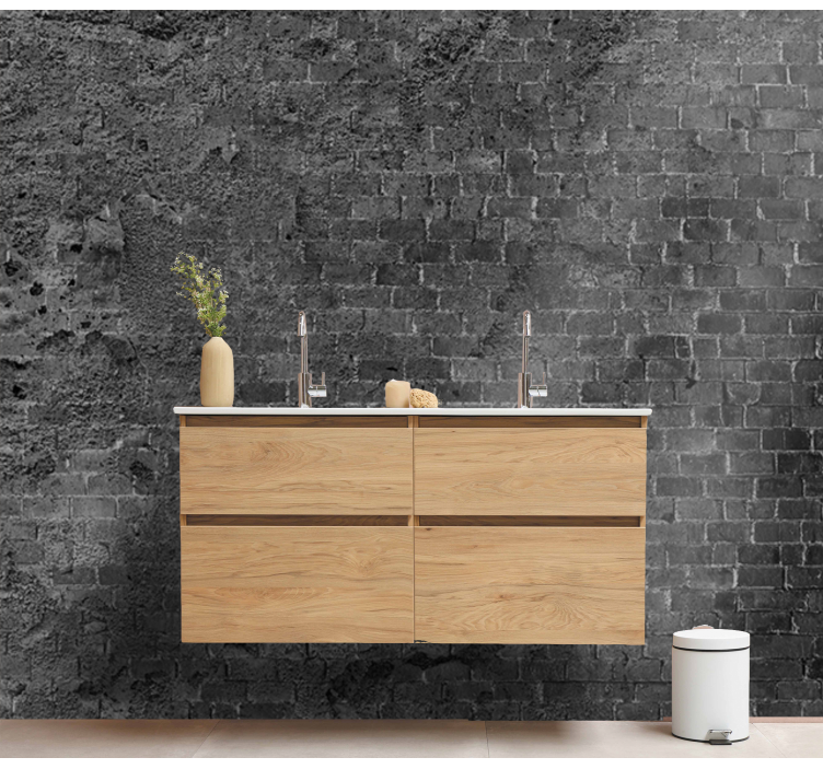 Mural efecto ladrillo superficie rugosa - TenVinilo