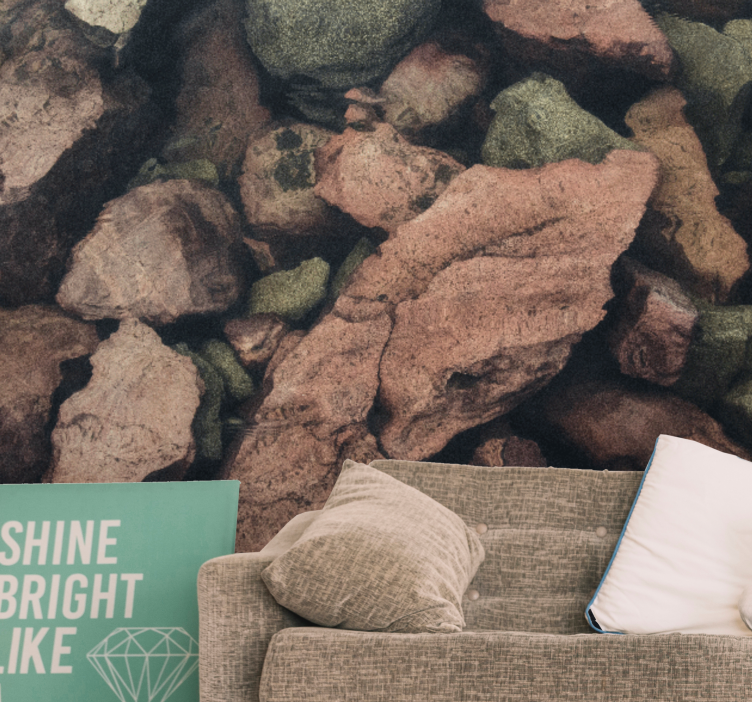 Mural efecto piedra patrón textura rocosa - TenVinilo