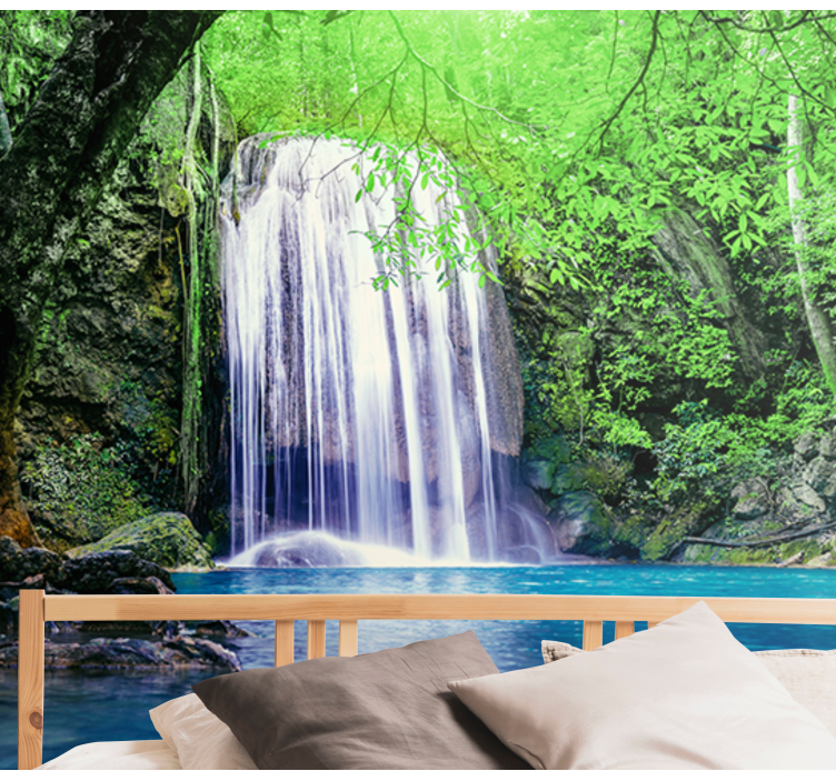 Fotomural lago Idílico paisaje con lago - TenVinilo