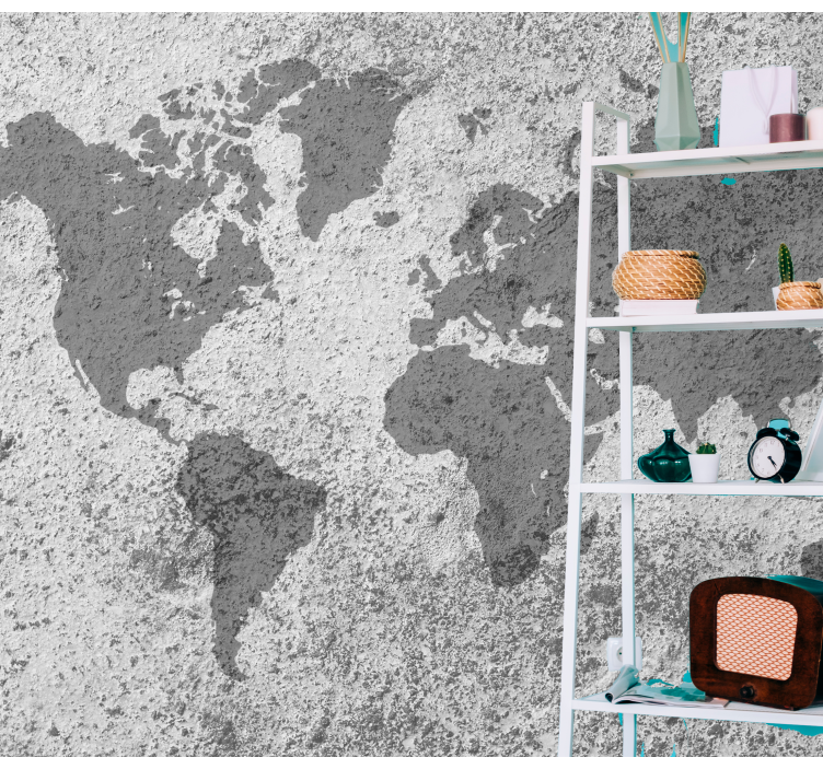 Mural mapamundi mapa del globo artístico - TenVinilo