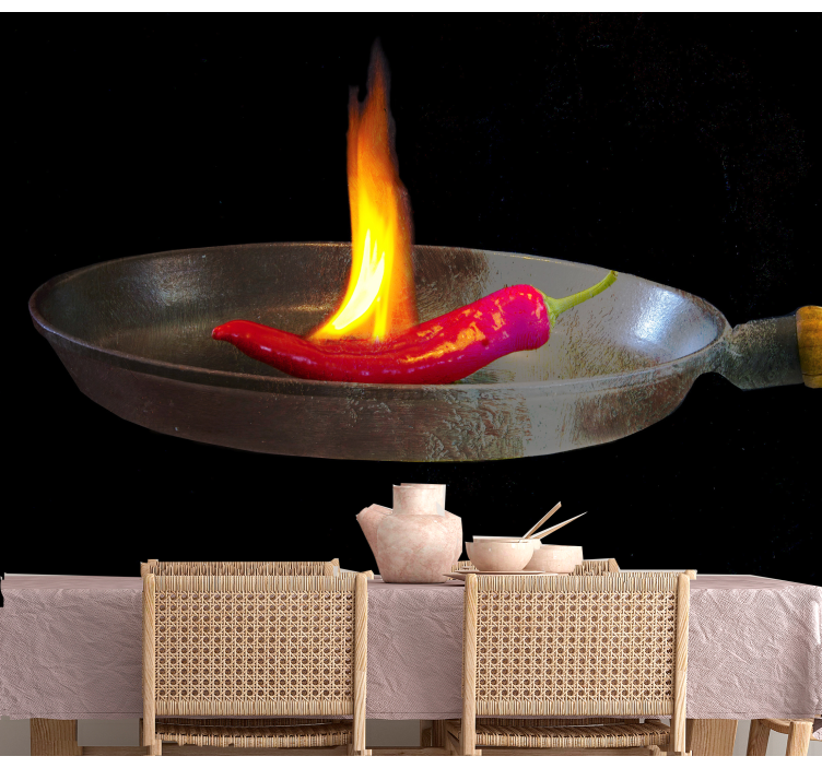 Mural para cocina chile picante - TenVinilo